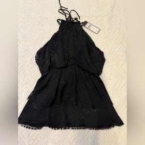 BCBGMaxAzria Black Textured Dress